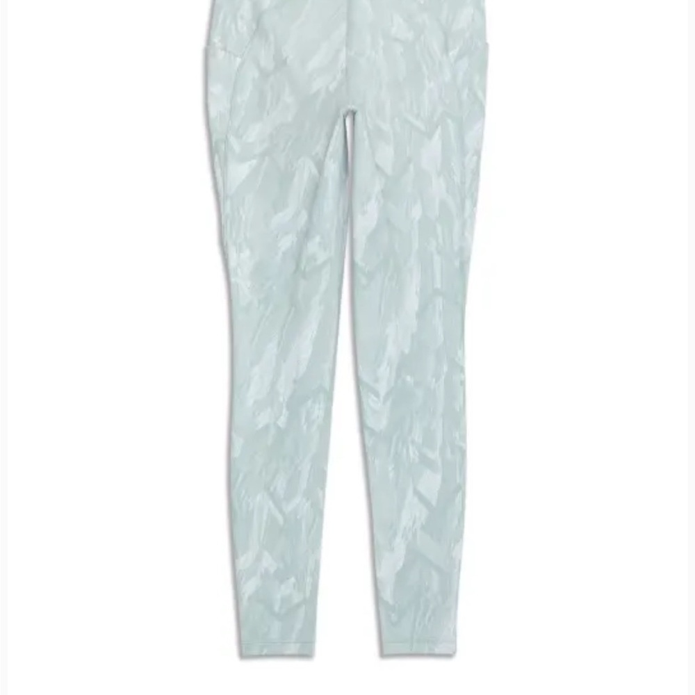 lululemon athletica swift high rise Light Blue Leggings size 8 teal 23 length